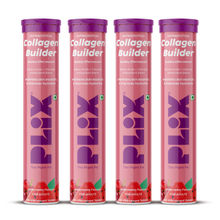Plix Collagen Builder Bubbly Effervescent Tablets Vitamin C & E for Hydrated Skin & Anti-Aging