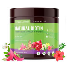 Vegan Greens Natural Biotin 10,000+ mcg Sesbania Extract + Herbs Powder - Classic Natural