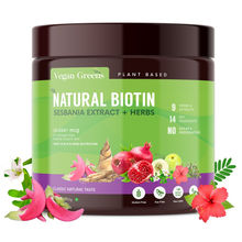 Vegan Greens Natural Biotin 10,000+ mcg Sesbania Extract + Herbs Powder - Classic Natural