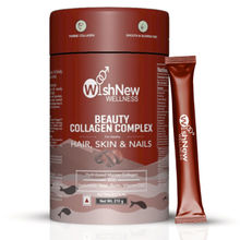 WishNew Wellness Beauty Collagen Complex for Healthy Hair, Skin & Nails - Coffee Flavor