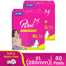 Paree Soft & Rash Free XL-40 Sanitary Pads (Combo of 2) Quick Absorption