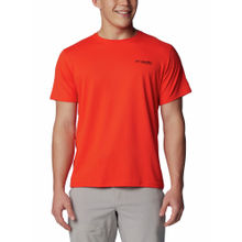 Columbia Mens Orange Omni-Shade Summit Valley Short Sleeve Crew Tshirt