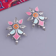Voylla Bagh E Fiza Floral Pattern Subtle Earrings