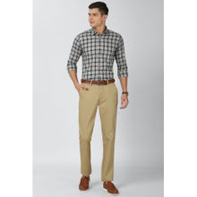Peter England Casuals Khaki Formal Trousers
