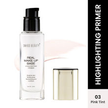 Swiss Beauty Real Make-Up Base Highlighting Primer , Brighten Skin , Modify Pore - 03 Pink Tint