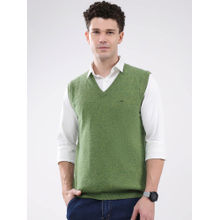 Monte Carlo Men Green Solid Sweater