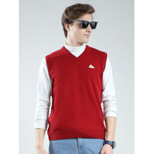 Monte Carlo Men Red Solid Sweater