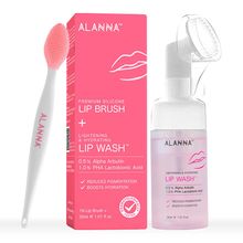 ALANNA Lightening & Exfoliating Lip Wash + Lip Brush