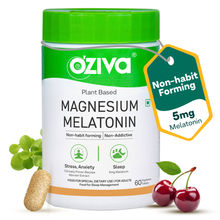 Oziva Magnesium Melatonin For Anxiety & Sleep With Bacopa Monnieri Extract Non-Addictive Tablets