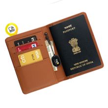 tag8 Dolphin Smart Leather RFID Passport Case - Tan