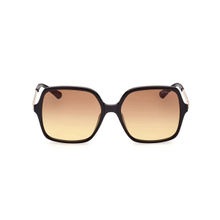 Guess Brown Gradient Lens Square Sunglass Shiny Black Frame (57)