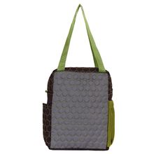 MomLyf Jack Grey Brown And Green Circled Polyester Utility Bag