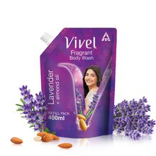 Vivel Fragrant Body Wash Lavender & Almond Oil Moisturizing Shower Gel Supersaver Refill Pack