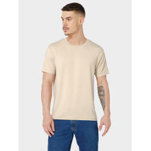 Bummer Men Beige Soft Micro Modal Slim Fit T-Shirt