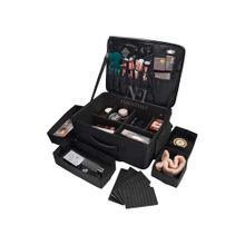 NFI Essentials Rolling Makeup Artist Trolley Case Travel Organizer Bag with Telescopic Handle