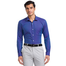 Park Avenue Slim Fit Self Design Dark Violet Shirt