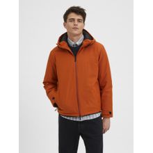 Selected Men Solid Casual Orange Jacket