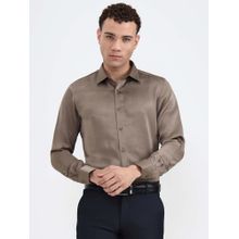 Wyre Bronze Textured Men Party Wear Shirt