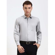 Metal Men Slim Fit Light Grey Formal Shirt