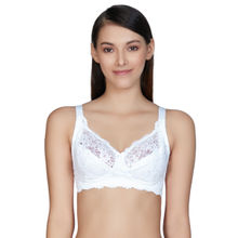 Amante Cotton Lace Support Non Padded Non Wired - White