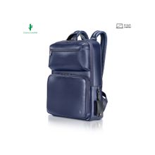 Lapis Bard Crossover Desert Bloom Cactus Leather Backpack - Navy Blue