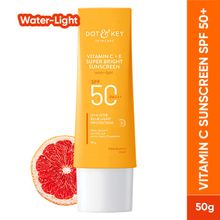 Dot & Key Vitamin C + E Face Sunscreen SPF 50 PA+++ For Glowing Skin, 100% No White Cast