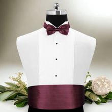 PELUCHE Burgundy Onyx Cummerband And Bowtie