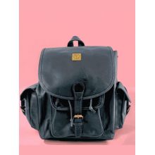 Ya Qalbi Blue Genuine Leather Backpack