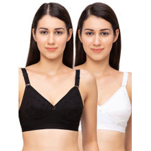 Juliet Womens Non Padded Non Wired Bra Combo Chapali Black White