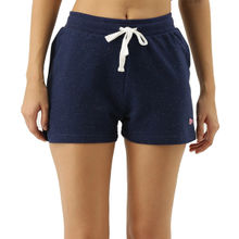 Slumber Jill Active Navy Neppy Melange Shorts - Blue