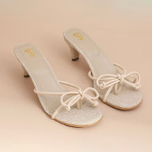Shoe that fits you Beige Bow Heels