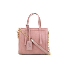 Yelloe Textured Small Sling Bag- Pink