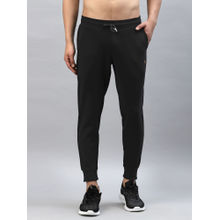 Red Tape Men Black Solid Cotton Poly Spandex Joggers