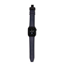 Lapis Bard Classic Leather Apple Watch Strap with Deployment - Navy Blue (Only Strap)