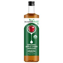 Nourish Vitals USDA Organic Apple Cider Vinegar Raw, Unfiltered With Mother
