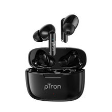 pTron Bassbuds Duo with BT v5.1, 32Hrs Playtime, Deep Bass, Touch TWS Earbuds, Stereo Call (Black)