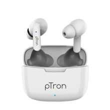 pTron Bassbuds Duo with BT v5.1, 32Hrs Playtime, Deep Bass, Touch TWS Earbuds, Stereo Call (White)