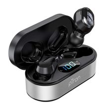 pTron Bassbuds Plus Tws Earbuds Stereo Calls Punchy Bass & Ipx4 - Grey