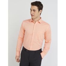 Park Avenue Slim Fit Printed Orange Formal Shirt