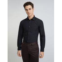 Park Avenue Slim Solid Black Formal Shirt