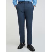 Park Avenue Super Slim Fit Striped Medium Blue Formal Trouser