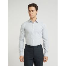 Park Avenue Slim Fit Formal Shirt Full Sleeves Collar Neck Textured Blue