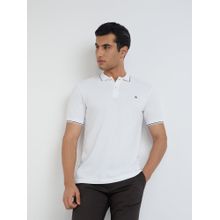 Raymond Contemporary Fit Solid White T-Shirt