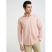Raymond Slim Fit Solid Peach Shirt