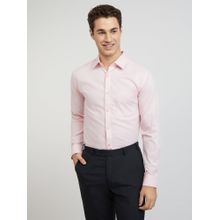 Raymond Men Slim Fit Cotton Self Design Pink Formal Shirt
