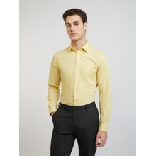 Raymond Men Slim Fit Cotton Solid Yellow Formal Shirt