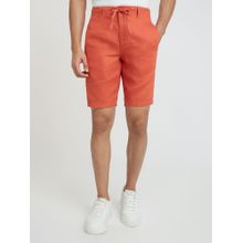 Raymond Slim Fit Solid Orange Shorts