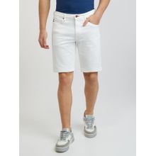 Raymond Slim Fit Solid White Shorts