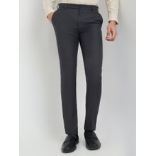 Raymond Slim Fit Solid Dark Grey Formal Trouser