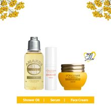 L'Occitane Best Seller Face & Body Essentials Set (Face Cream & Serum + Shower Oil)
